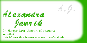 alexandra jamrik business card